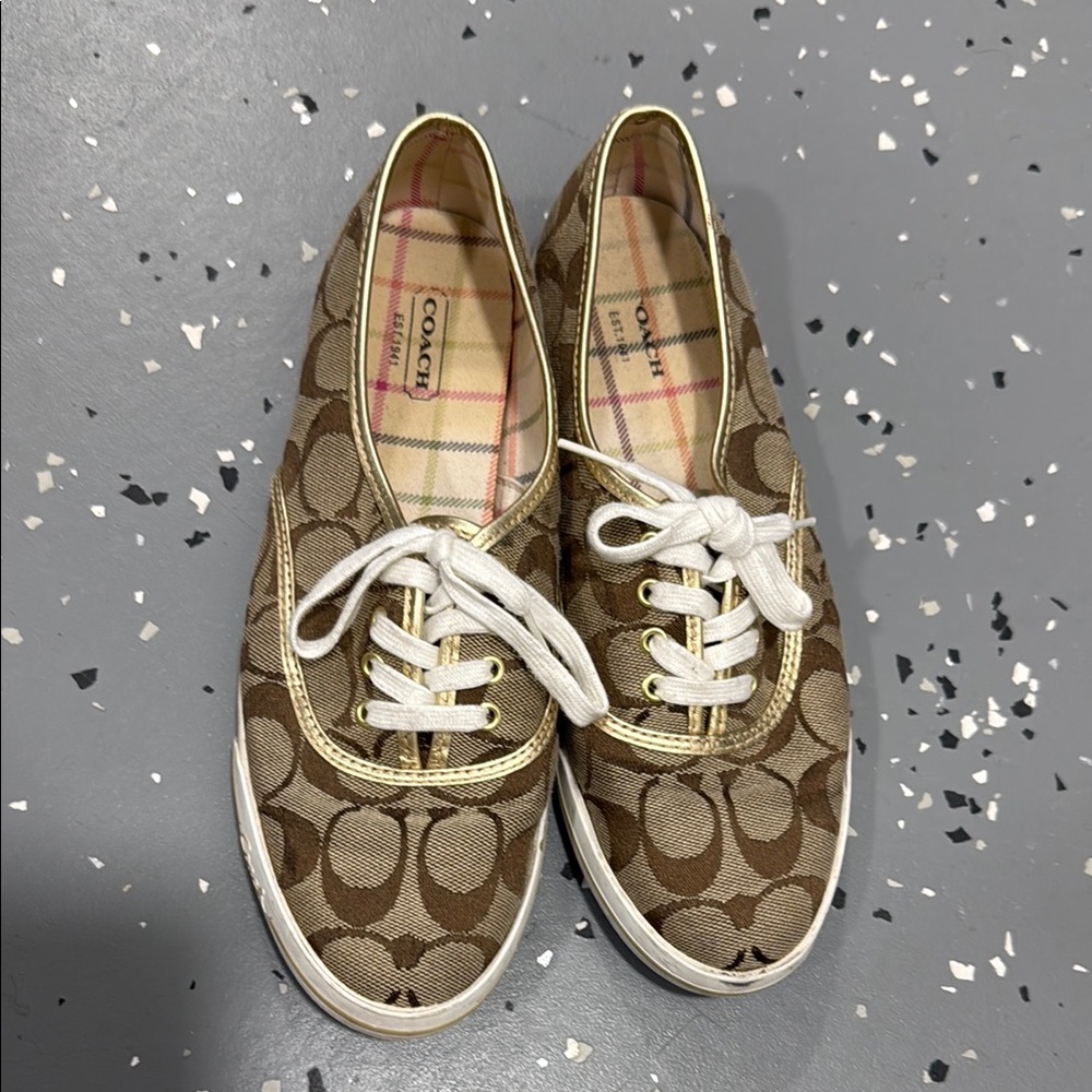 Coach Brown Signature Monogram Sneakers